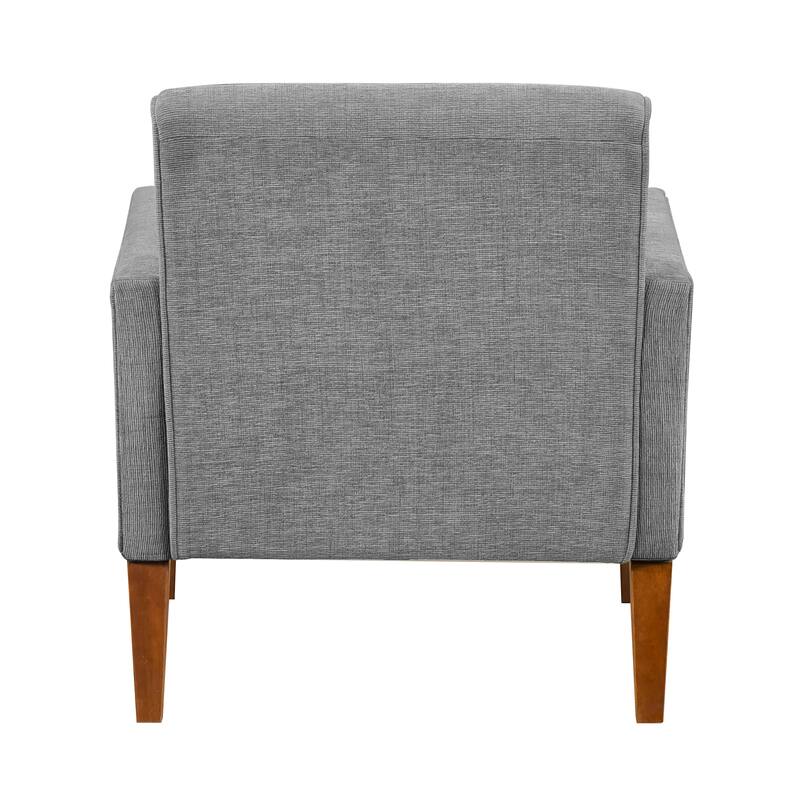 Vivian 29" Chenille Chair - Walnut Finish Solid Wood Legs