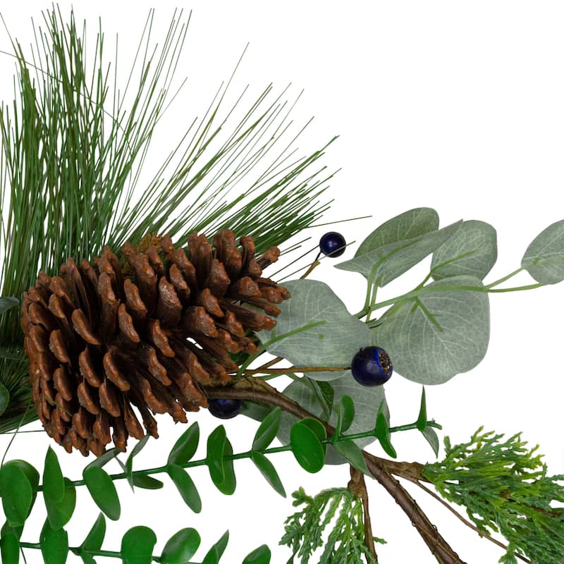 Eucalyptus Pine Artificial Christmas Garland 5' x 8" Unlit