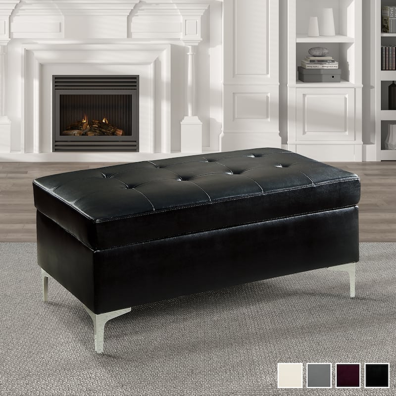 McCafferty Faux Leather Cocktail Ottoman
