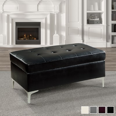 McCafferty Faux Leather Cocktail Ottoman