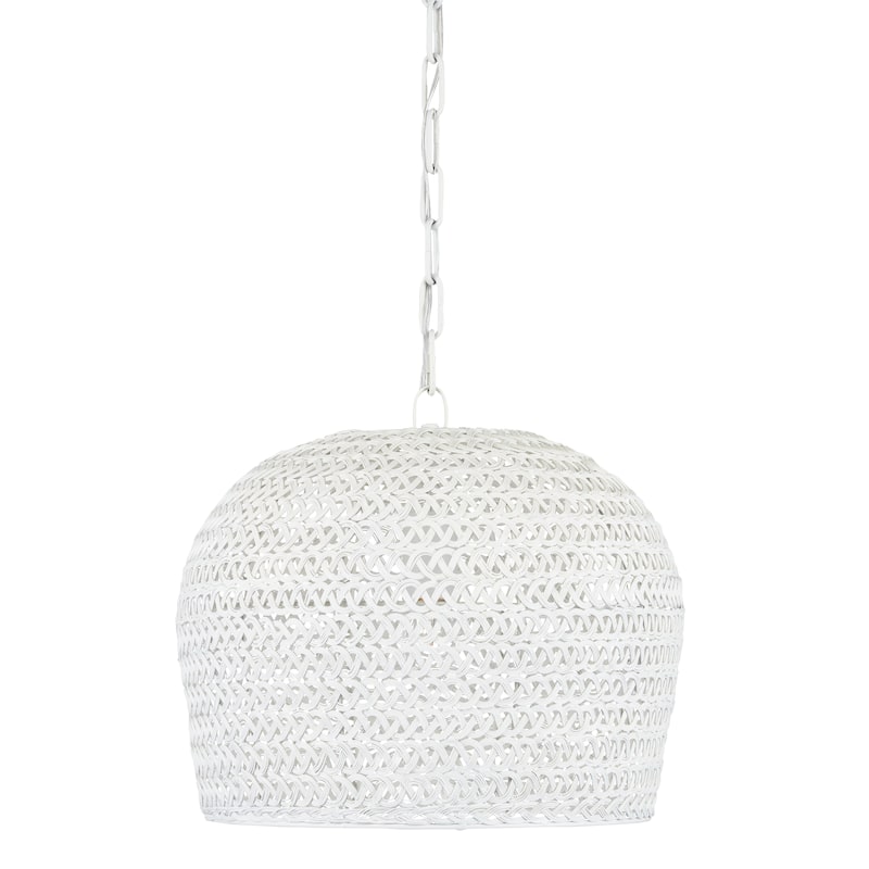 Currey & Company Piero White Pendant - 13.5"h x 16"dia