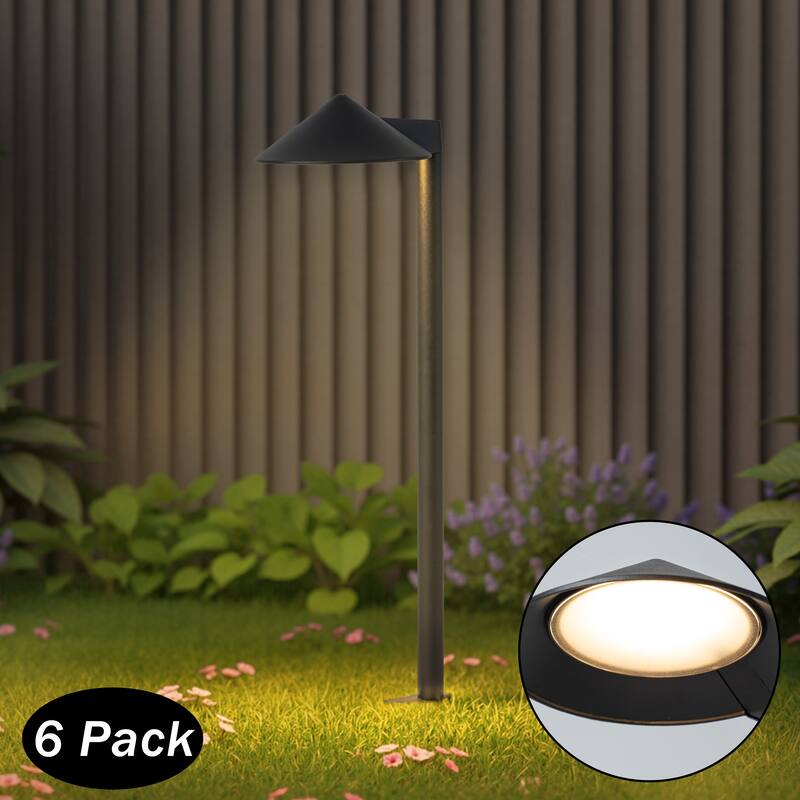 C Cattleya Low-Voltage Matte Black Aluminum 3000K LED Outdoor Path Light