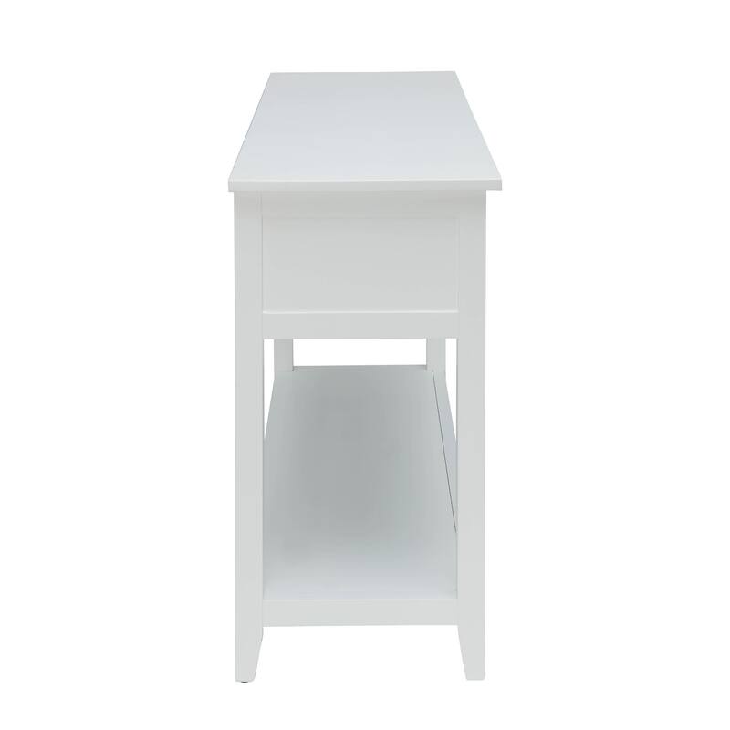 Splendid White Console Table with 2-Drawer