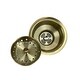 preview thumbnail 2 of 5, SinkSense Satin Gold 3.5" Basket Strainer Drain with Post Style Basket
