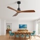 preview thumbnail 12 of 81, 52" and 60" Noiseless Walnut Wood Ceiling Fan with Remote Control,Light Integrated Optional - 52 Inch