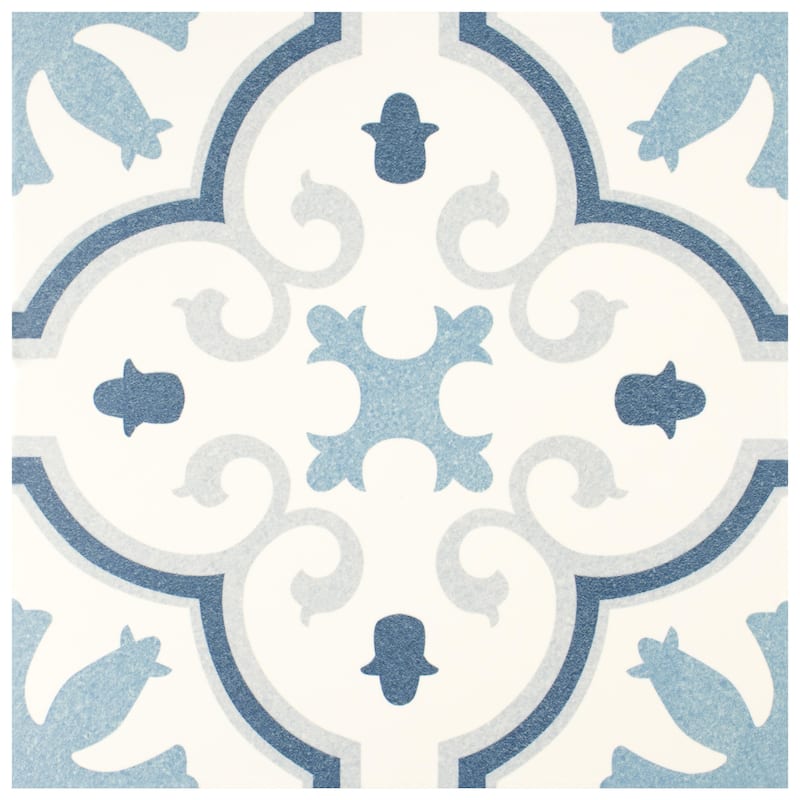 Merola Tile Monteca Blue 9-3/4" x 9-3/4" Porcelain Floor and Wall Tile