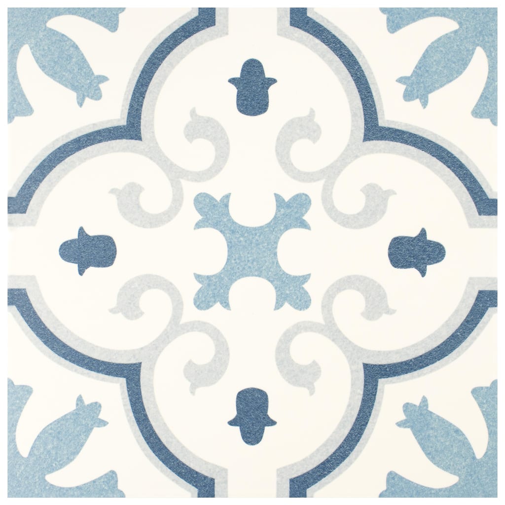 Merola Tile Monteca Blue 9-3/4" x 9-3/4" Porcelain Floor and Wall Tile