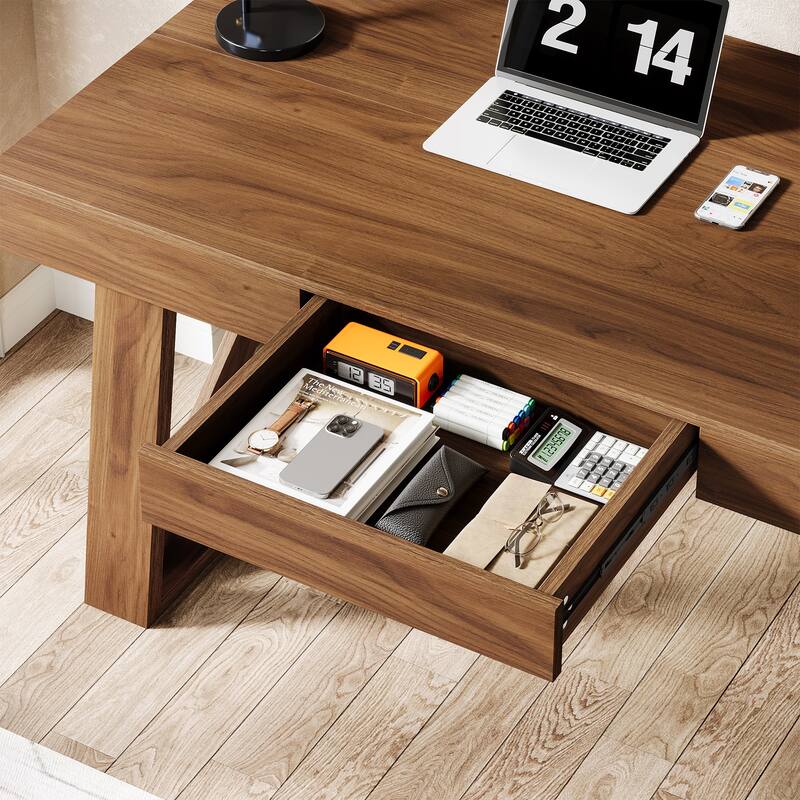 55" Executive Desk with Drawer