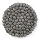 preview thumbnail 8 of 14, The Curated Nomad Southard Neutral Felt Ball Trivet Dark Grey