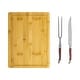 preview thumbnail 1 of 2, French Home Laguiole Pakkawood Carving Set with Wood Cutting Board - Brown