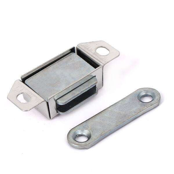 Unique Bargains Magnetic Cabinet Cupboard Furniture Catch Holder Latch Stopper 8 Pcs - Silver Tone