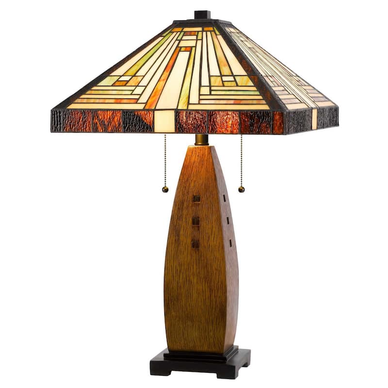 Tiffany Faux Wood Resin Table Lamp - On Sale - Bed Bath & Beyond - 33485206