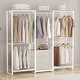 preview thumbnail 27 of 33, 65.6'' Heavy-duty Garment Rack, Freestanding Closet Organizer with Fabric Drawers and 5 hanging Rods White Oak
