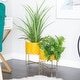 preview thumbnail 15 of 50, Iron Contemporary Planter (Set of 2) - S/2 12", 16"H Yellow
