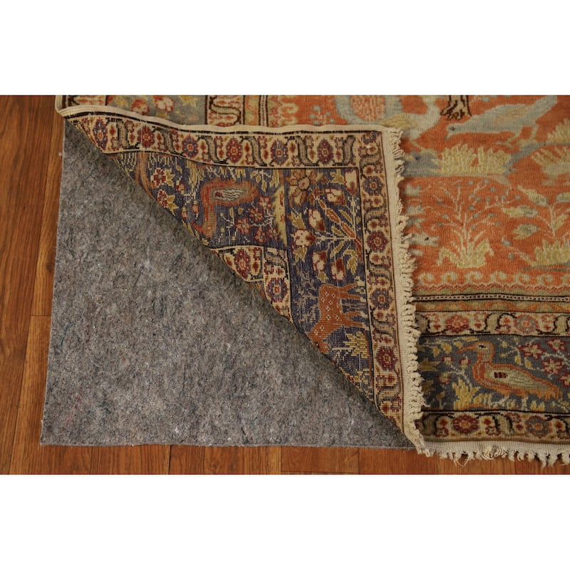 Hand Knotted Oriental 100% Wool Carpet Traditional Floral Oranges & Rust Sarouk Area Rug - 5' 10'' X 4' 2''