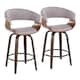 Option Stone Fabric/Glazed Walnut/Black Metal