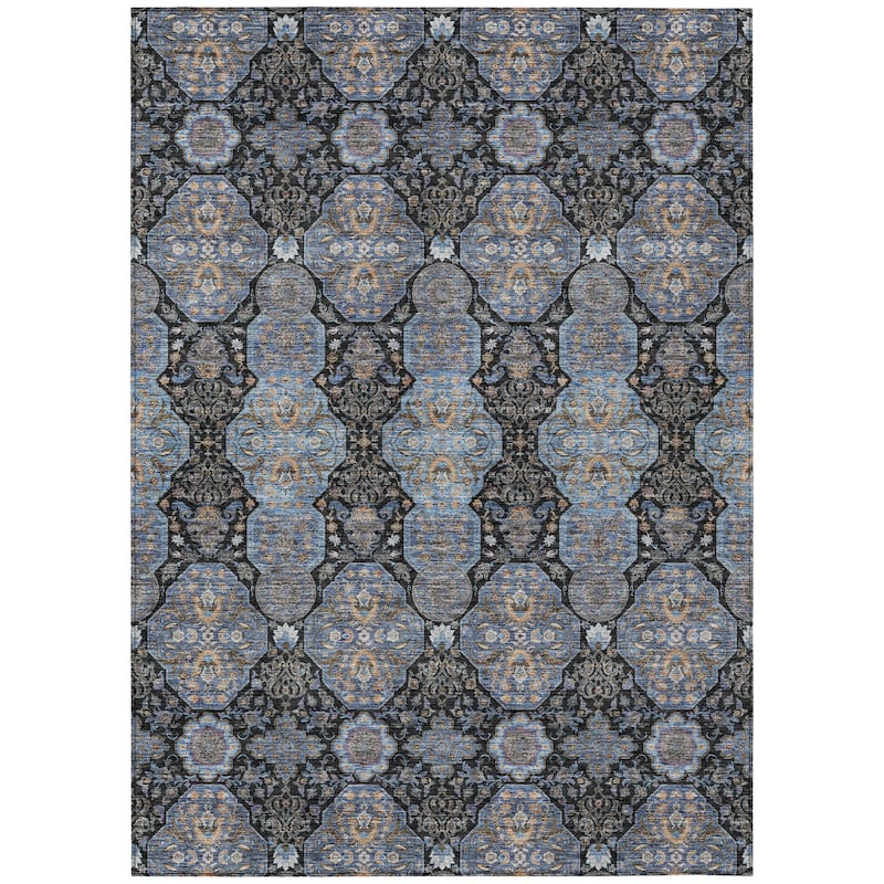 Machine Washable Indoor/ Outdoor Global Budden Chantille Rug