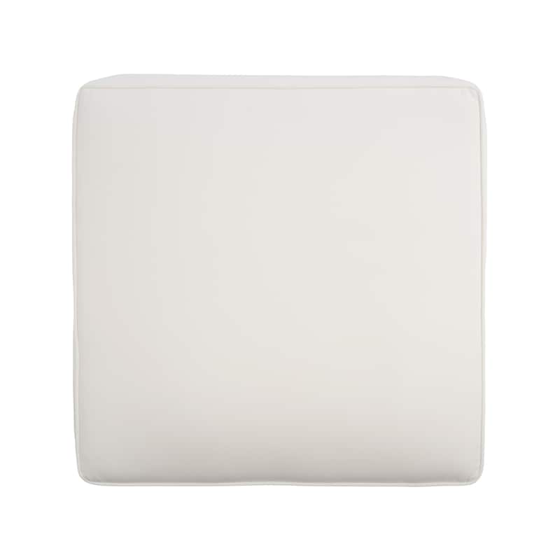 Square PU Leather Ottoman - Upholstered Footrest for Living Room