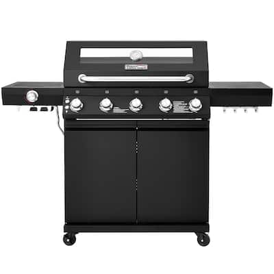 Royal Gourmet GEA5001H 5-Burner Gas Grill, With Infrared Side Burner