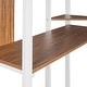 preview thumbnail 8 of 27, Twin Metal Loft Bed with 2 Shelves and one Desk staircase