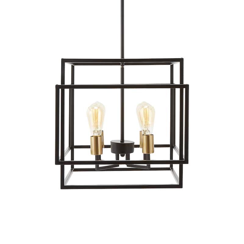 CO-Z 64"4-Light Adjustable Open Box Frame Rectangle/Square Pendant Chandelier
