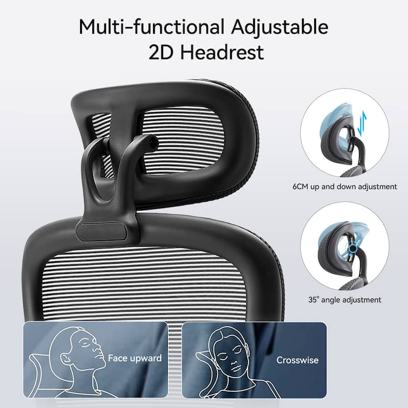 SIHOO Ergonomic High Back Office Chair for Big and Tall People Black - 75*70*126