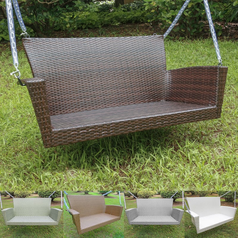 Kingston Contemporary Resin Wicker Porch Swing