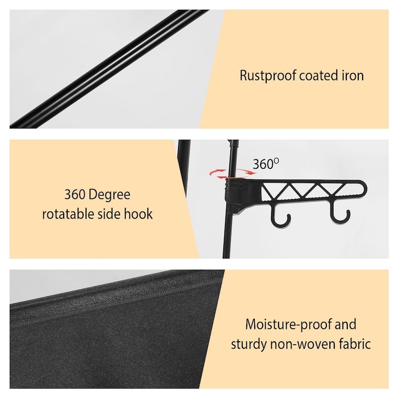 Heavy Duty Garment Rack with Shoe Shelves