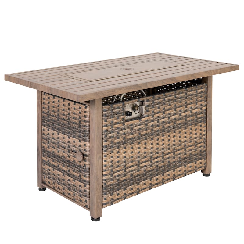 43 Inch Outdoor Propane Gas Fire Pit Table 50,000 BTU for Outside Patio