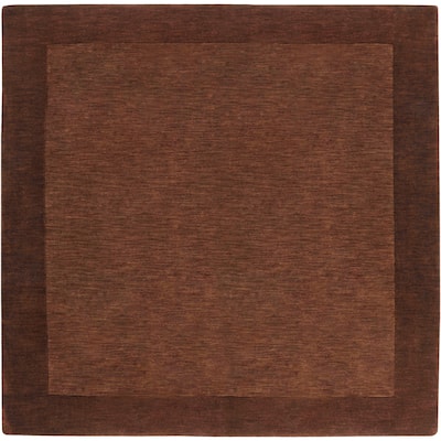 Hand Loomed Odessa Solid Bordered Tone-On-Tone Wool Area Rug