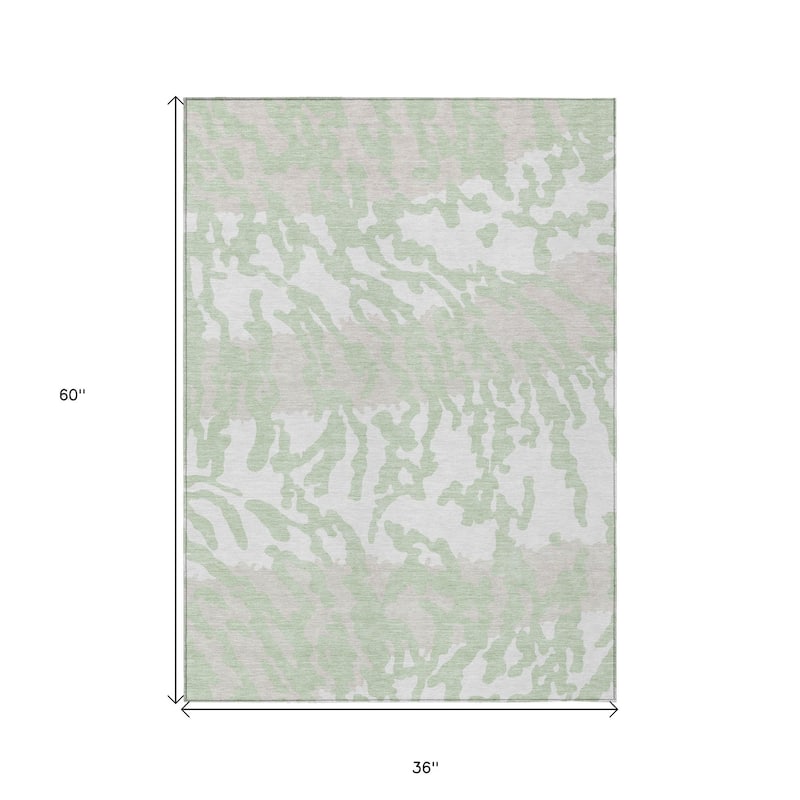 HomeRoots Animal Print Transitional Rectangle Outdoor Rug