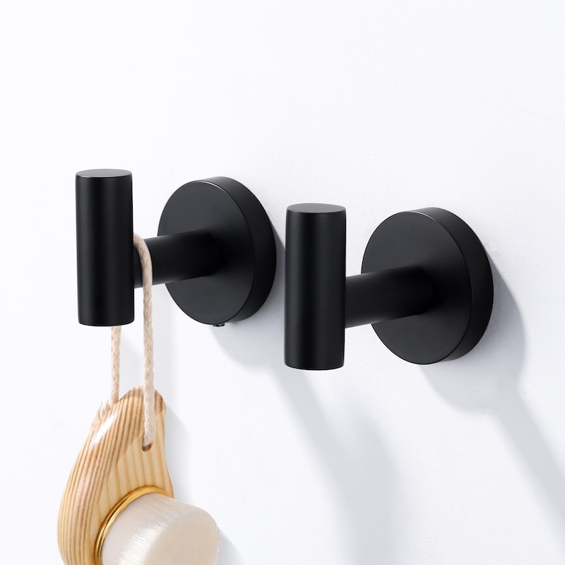 WOWOW Stainless Steel J-Hook Robe/Towel Hook 6-Pack