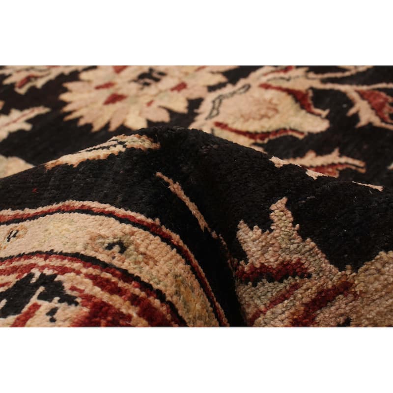 ECARPETGALLERY Hand-knotted Chobi Finest Black Wool Rug - 4'9 x 7'0