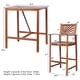 preview thumbnail 5 of 4, 3PCS Bar Table Set Outdoor Acacia Wood Space Saving Dining Set