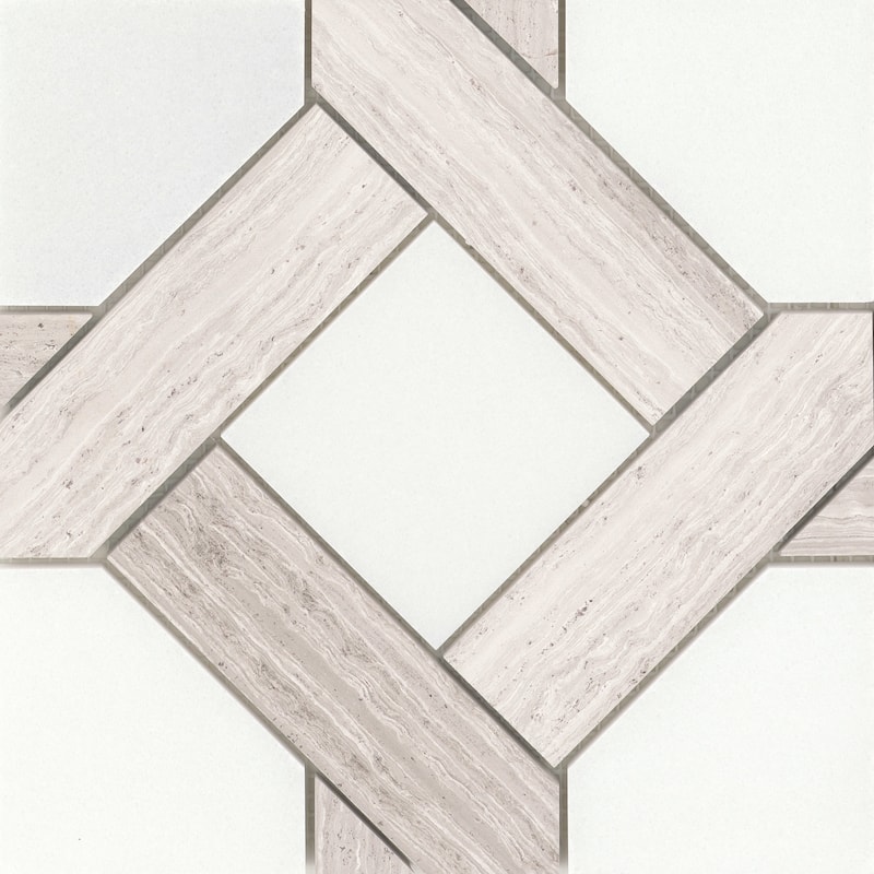 Emser Tile Alluro - 9" x 9" Square Basketweave Mosaic Wall Tile -