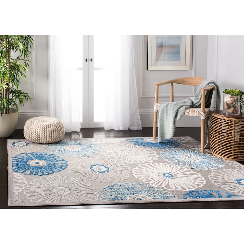 SAFAVIEH Cabana Goldia Indoor/ Outdoor Waterproof Patio Floral Rug