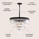 preview thumbnail 19 of 48, Gaines Crystal LED Chandelier, Polished Nickel/Clear by JONATHAN Y