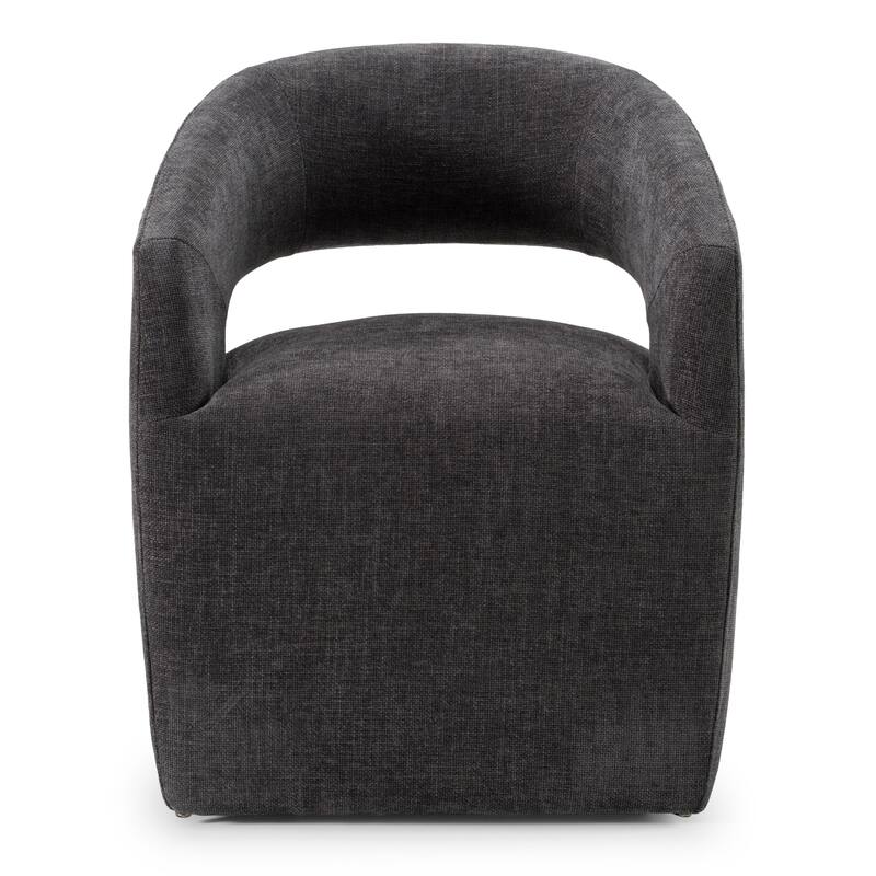 Modrest Angie Modern Dark Grey Fabric Accent Chair
