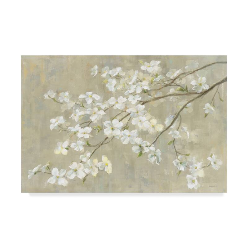 Danhui Nai 'Dogwood In Spring Neutral Crop' Canvas Art