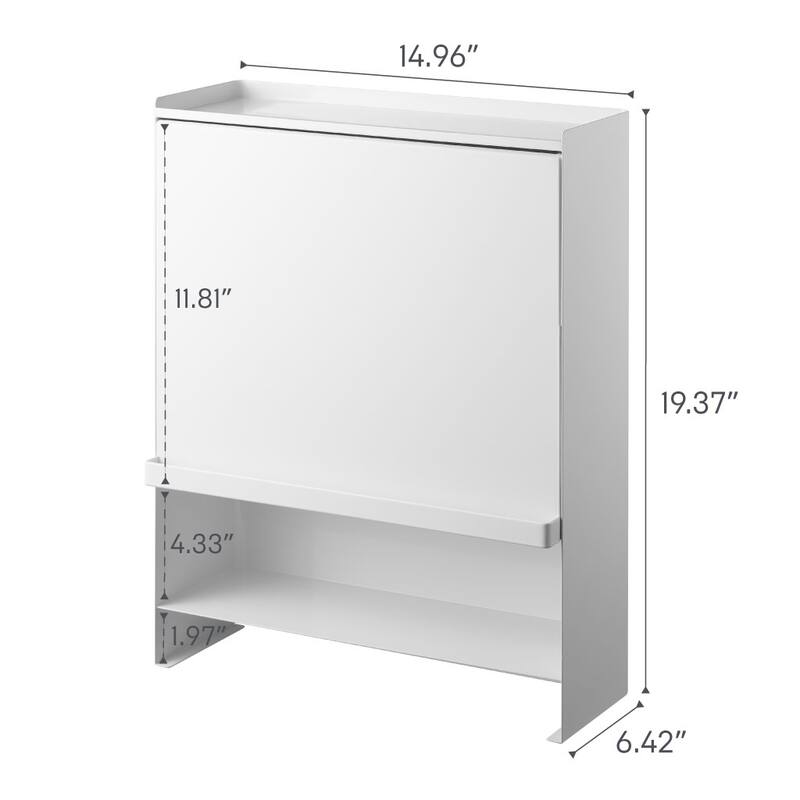 Yamazaki Home Concealable Spice Rack, Steel - L 6.42 x W 14.96 x H 19.37 inches