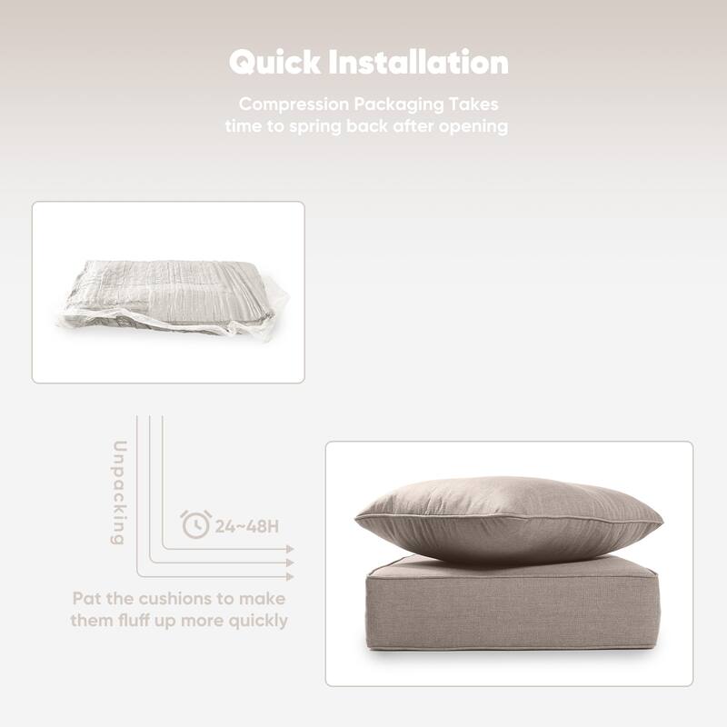 Pocassy 22"x24"x6" Inch Thick Cushions Indoor Outdoor Pillows Cushion