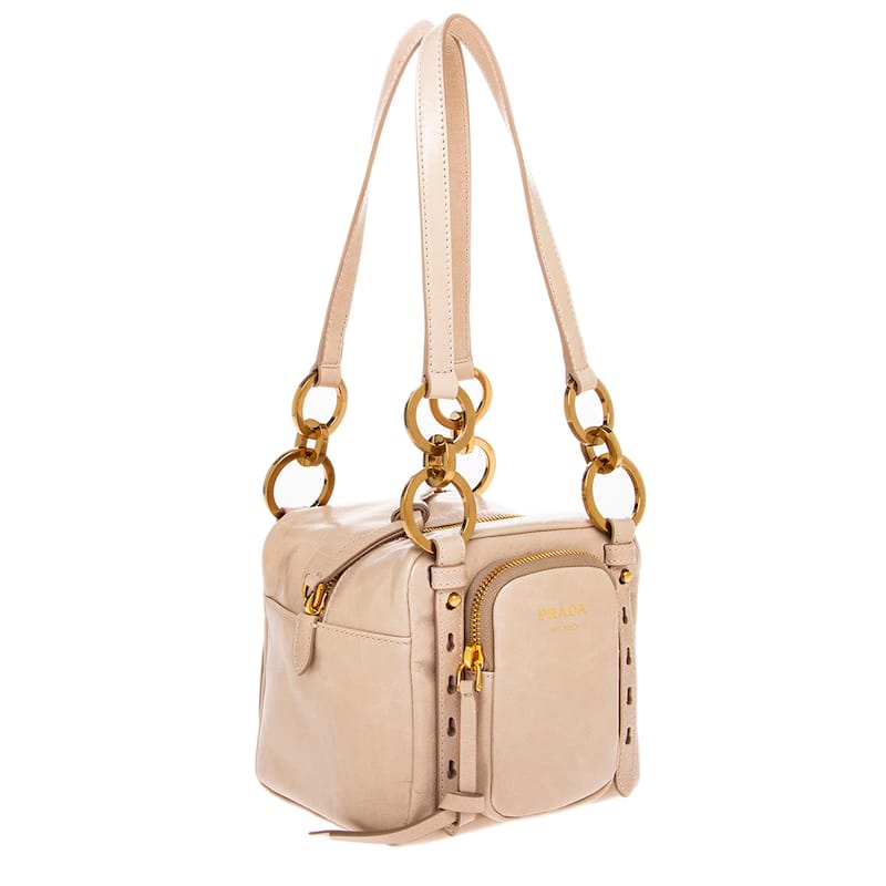 Prada Dangle Mini Leather Tote