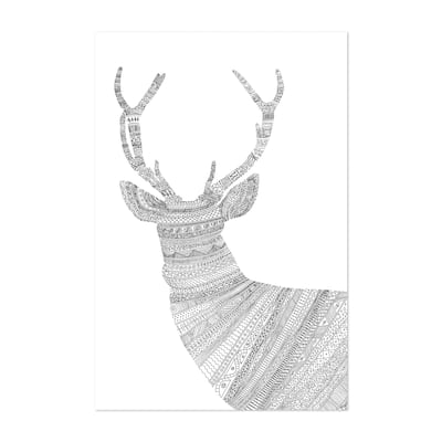 Stag Illustrations Animals Deer Patterns Art Print/Poster - Bed Bath ...