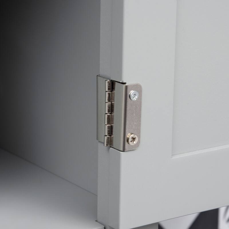 kleankin Modern Over The Toilet Storage Cabinet, Double Door Bathroom Organizer