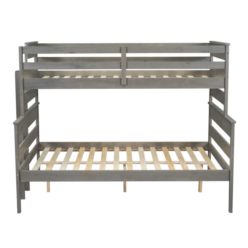 Solid Wood Bunk Bed with Ladder and Fence for Kids, Boys and Girl, Bedroom