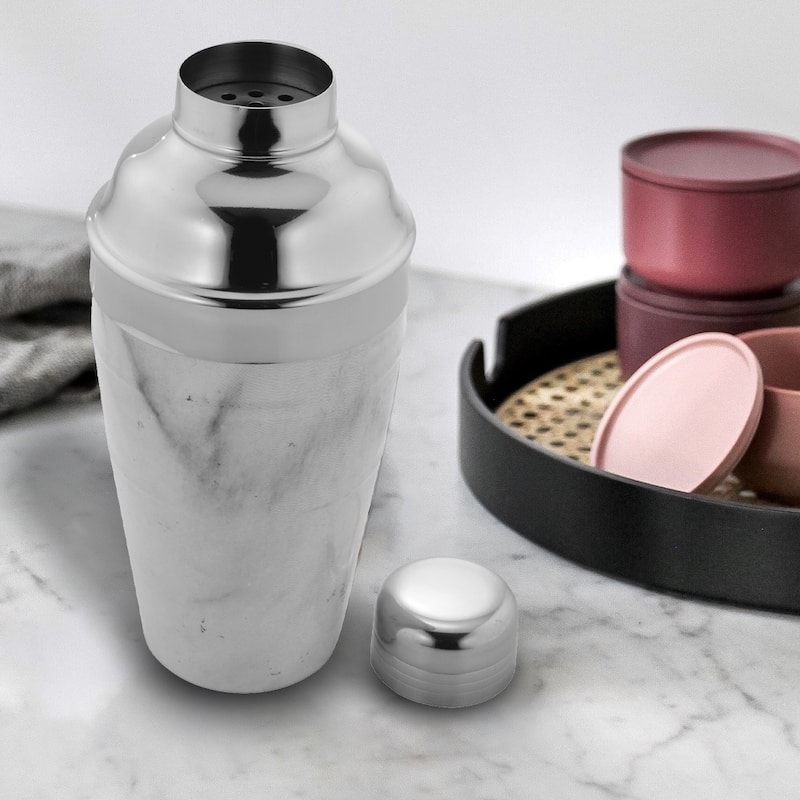 Sol Living Deluxe Stainless Steel Cocktail Shaker with Strainer