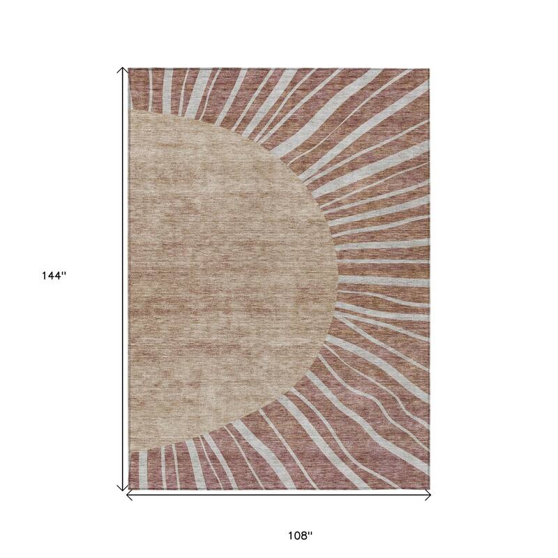 HomeRoots Abstract Transitional Rectangle Outdoor Rug
