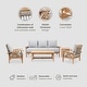 preview thumbnail 16 of 36, Cambridge Casual Carmel 5-Piece Teak Patio Conversation Set