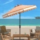preview thumbnail 5 of 3, SAFAVIEH Maui 9ft Round Outdoor Patio Umbrella - UV Resistant with Crank & Button Tilt
