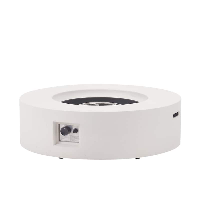 Aidan Outdoor 50,000 BTU Lightweight Concrete Circular Fire Pit (No Tank Holder) by Christopher Knight Home